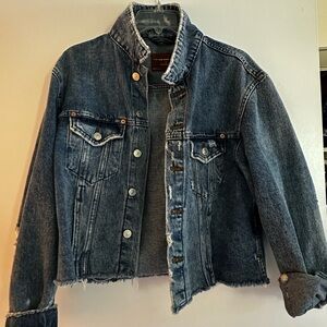 Distressed Blue Jean Jacket